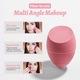 Set aplicatoare machiaj Zeaicos 7 piese, spongii pentru lichid, crema si pudra, roz, usor de transportat