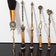 Set pensule machiaj Zeaicos, 5 piese, metal, fibre artificiale, multicolor