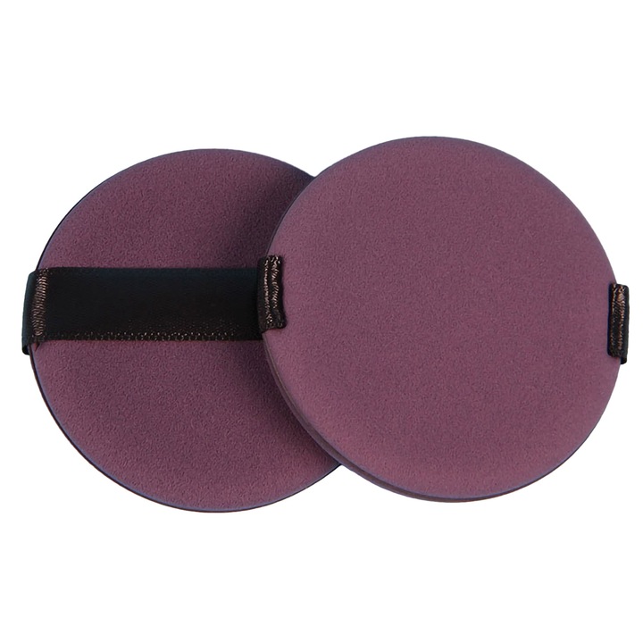 Burete de machiaj Zeaicos, rotund, mov inchis, 55x55x7mm, set 1 buc.
