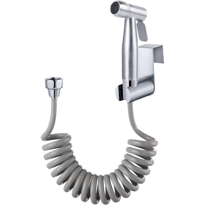 Комплект разтегателен биде спрейер, първокласен инструмент за лична хигиена за баня, хигиена на домашни любимци и бебета (сив) Enforose