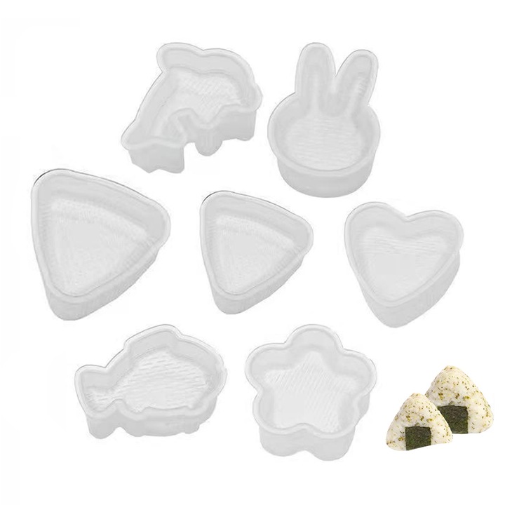 Set 7 fome pentru sushi, Cozevdnt, polipropilena, transparent