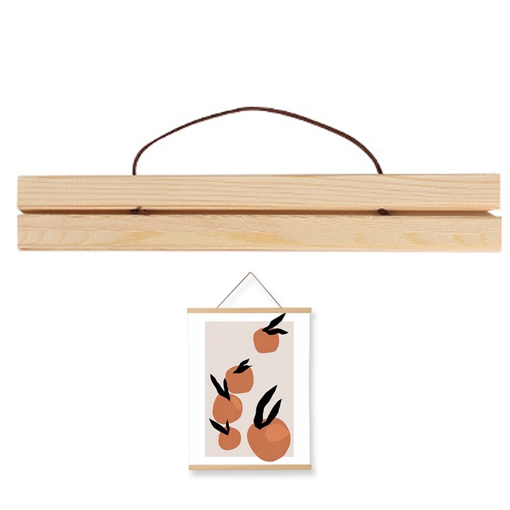 Suport magnetic pentru postere din lemn, AMRINUGL, lemn de pin, dimensiuni stabile, pentru birou si acasa