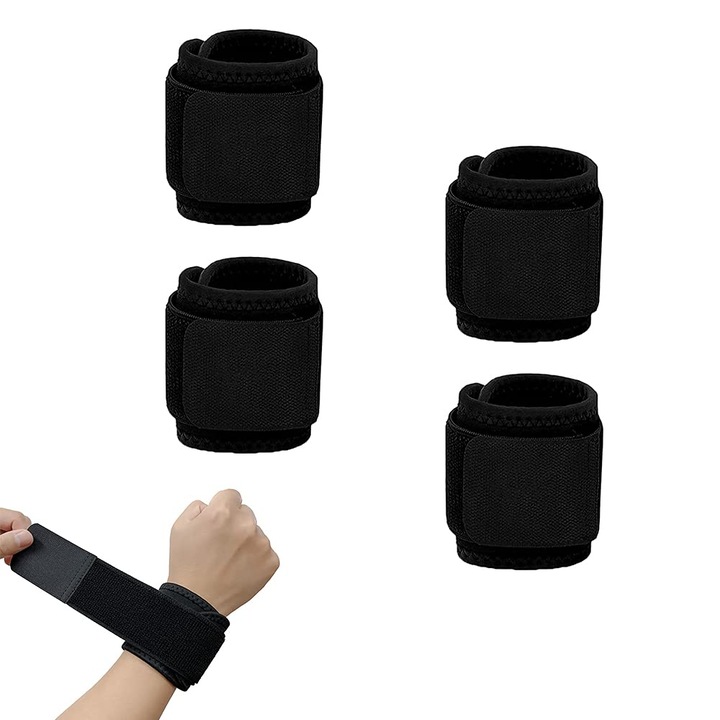 Set 4 Aparatori pentru Incheietura Mainii, AMRINUGL, Design Ajustabil, Confortabil, Multicolor