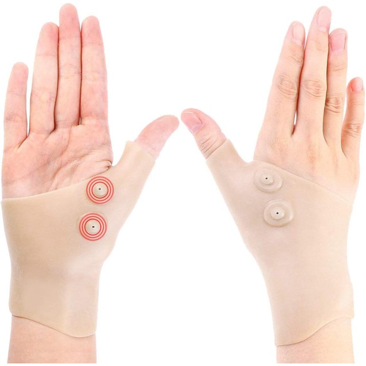 Set de 2 orteze pentru incheietura mainii, Jormftte, Gel, Nude, Elastic, Rezistent la apa