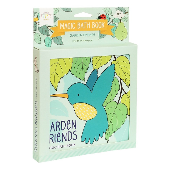 Fürdőjáték - Varázslatos vízfestőkönyv, Kertbarátok, Egy kis kedves család, 6 hónaposnál idősebb