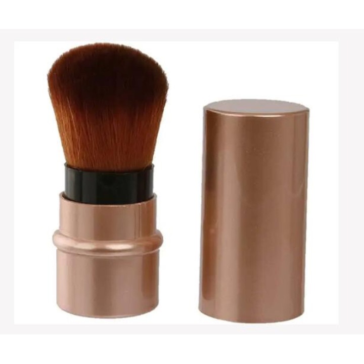 Pensula machiaj retractabila, AMRINUGL, Kabuki, nylon, Rose