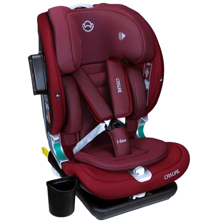 Столче за кола Casual Goldfix Plus, i-Size, 76 - 150 см, 9 - 36 кг, Бордо, Bluetooth тонколонка