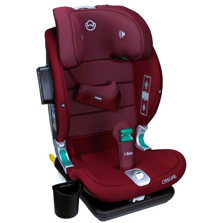 Столче за кола i-size Casual Classfix Plus, 76 - 150 см, 9 - 36 кг, Бордо, Bluetooth тонколонка