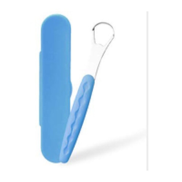 Újrafelhasználható nyelvtisztító, AMRINUGL, orvosi rozsdamentes acél, ívelt kialakítás, felnőtteknek és gyerekeknek