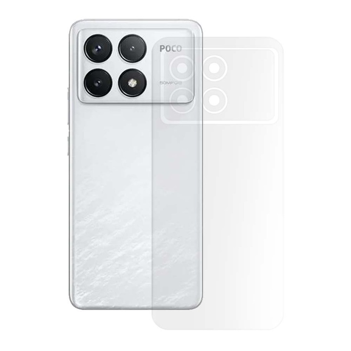 SILKASE matt hátfólia Xiaomi Poco F6 Pro-hoz, hátvédelem, szilikon