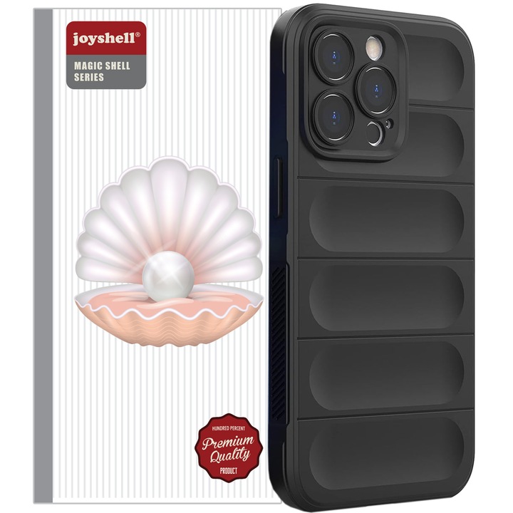 iPhone 15 Pro Max Joyshell Magic Symphony tok, ütésálló, mikroszálas belsővel, TPU, fekete