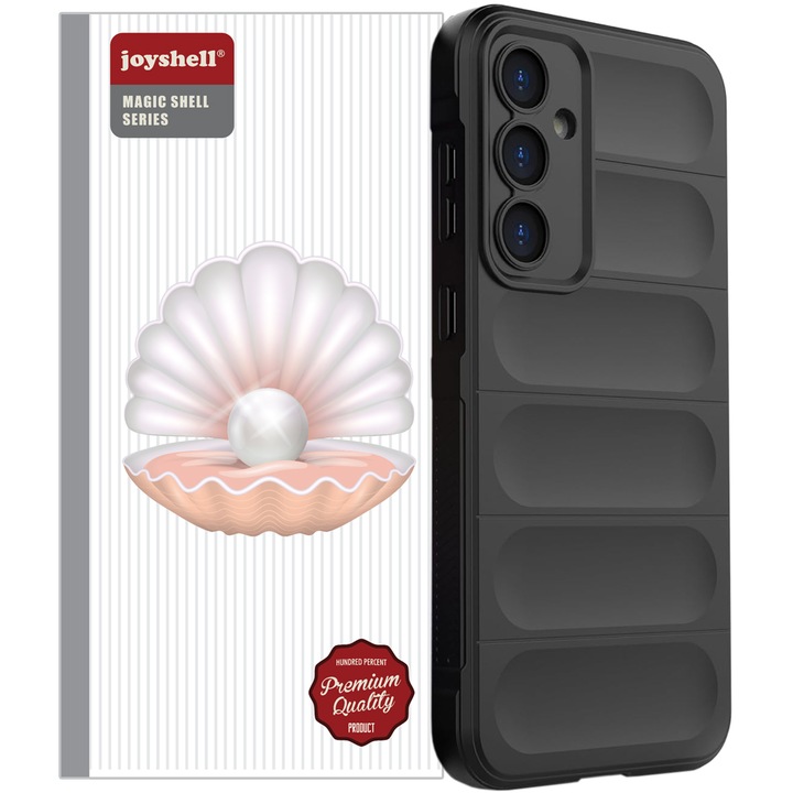 Samsung S24 Joyshell Magic Symphony burkolat, ütésálló, mikroszálas belsővel, TPU, fekete