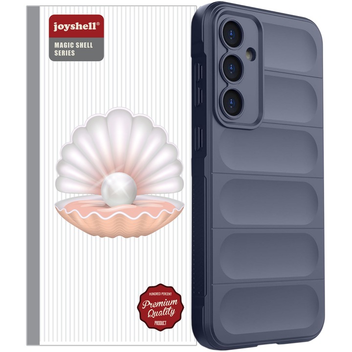 Samsung S24 Joyshell Magic Symphony tok, ütésálló, mikroszálas belsővel, TPU, sötétkék