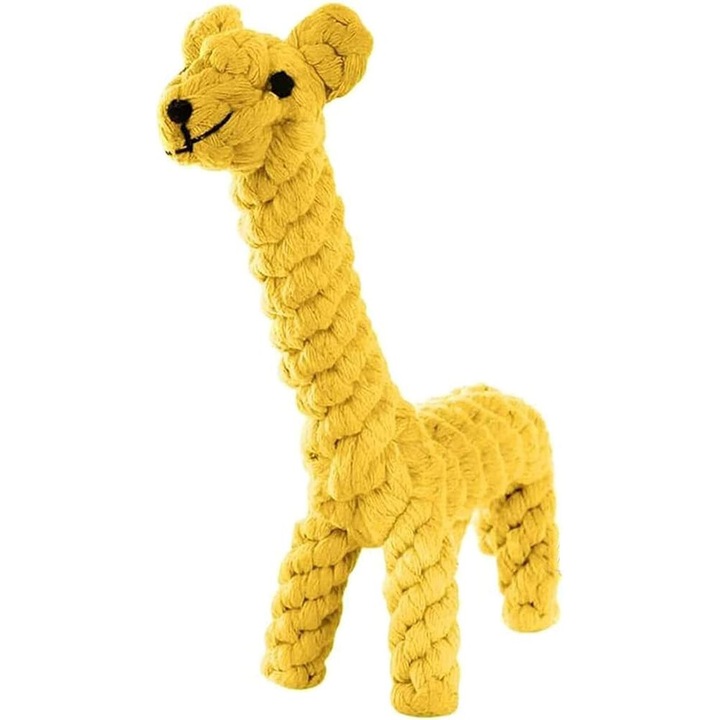 Jucarie pentru caini, 26x15cm, bumbac, galben
