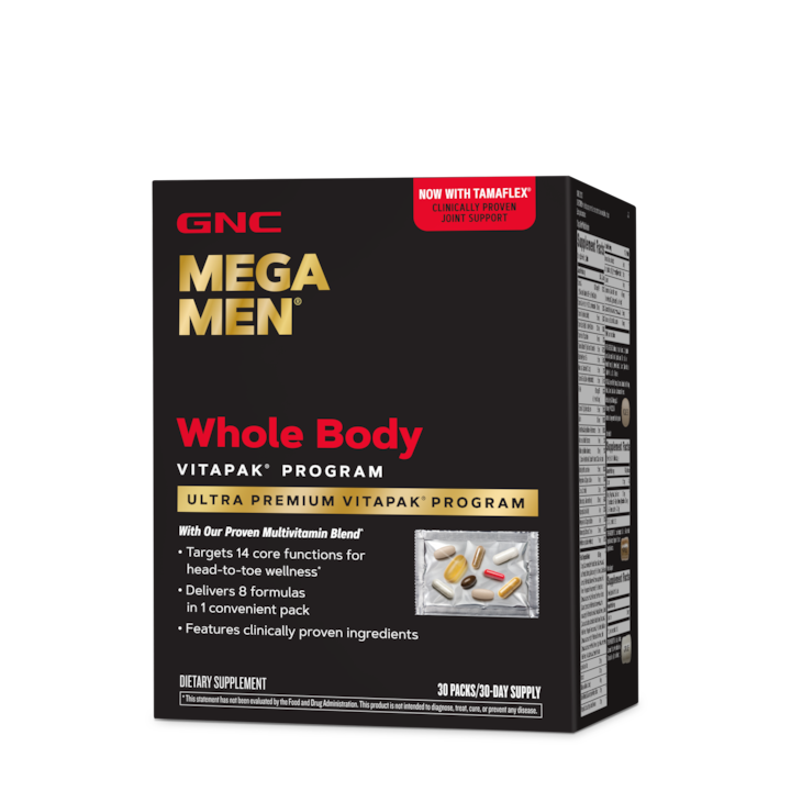 Complex de Multivitamine Pentru Barbati, Pentru Intregul Organism, GNC Mega Men Whole Body Vitapak Program, 30 Pachetele