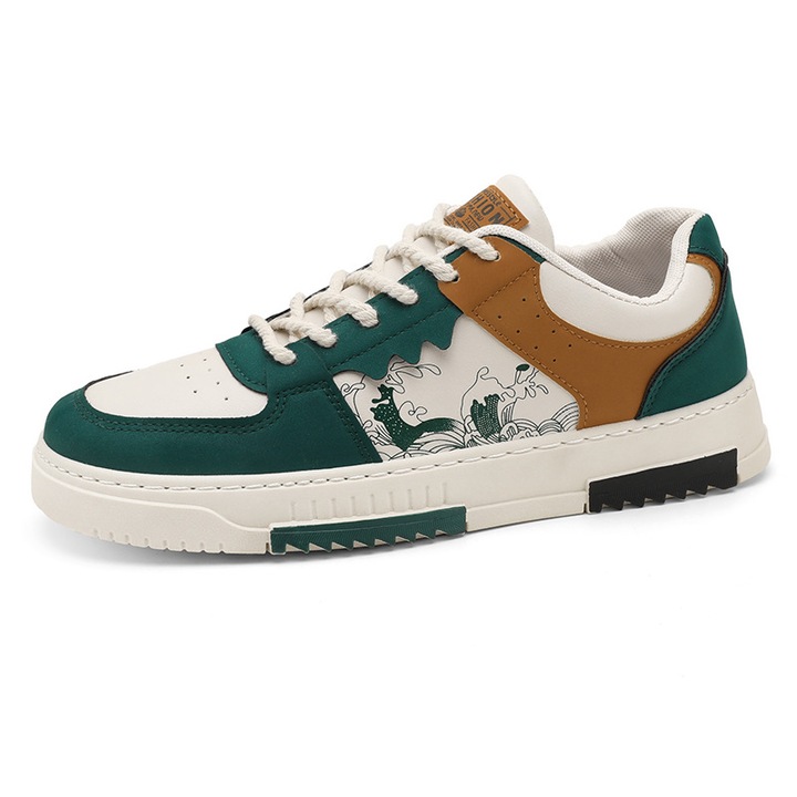 Tenisi barbati, piele ecologica, verde, Verde