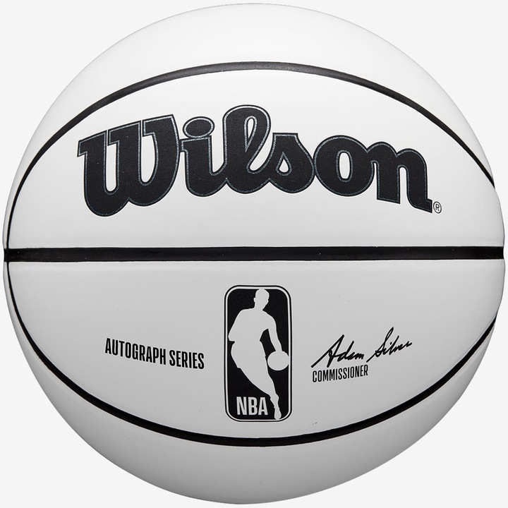 Minge baschet Wilson NBA Autograph, marime 3, alb