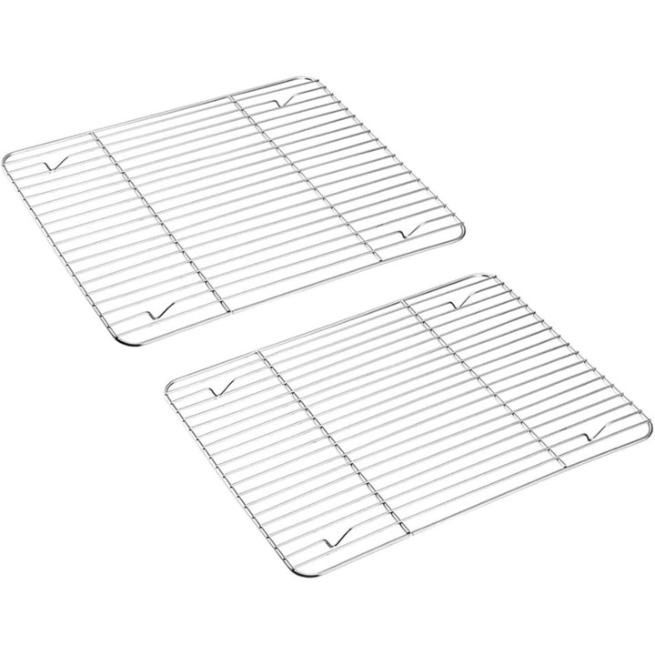 Set 2 suporturi racire pentru prajituri, inox, 40x30cm
