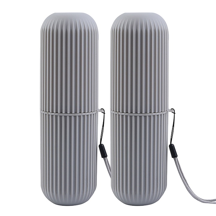 2 db fogkefetartó készlet, OEM, műanyag, szürke