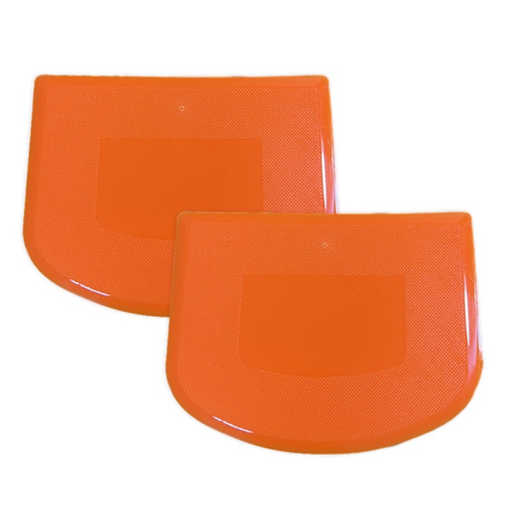 Spatula pentru aluat, Bizaical, set 2 bucati, portocaliu, 11.8x9.4cm