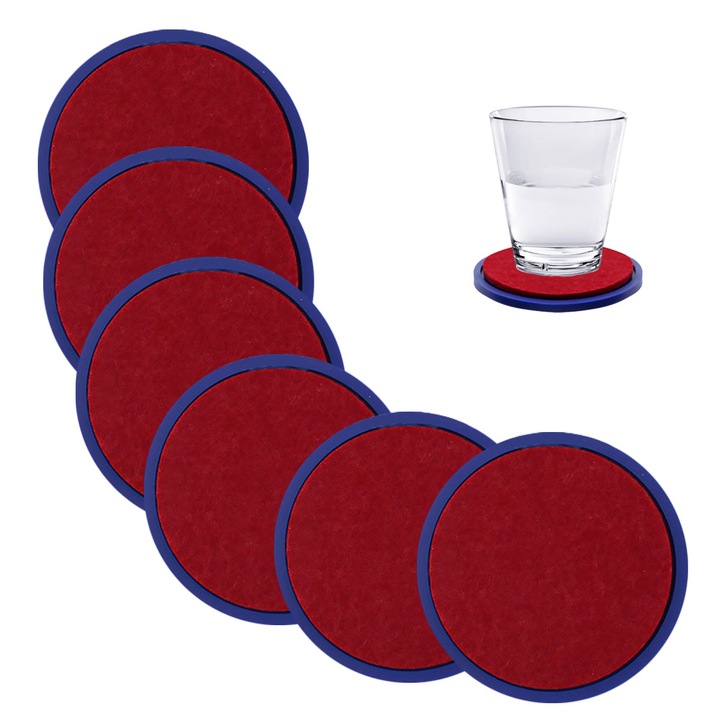 Nedvszívó alátétek italokhoz, vékony szilikonból, puha filcbetéttel