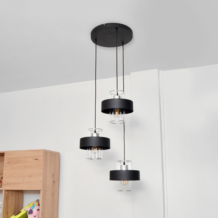 Модерен пендел Volta W-KD1377/3 BK+CH