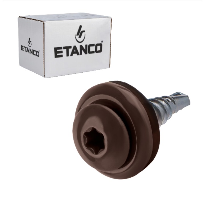 Комплект 250 самопробивни винта за лист 4, 8x20 mm RAL 3005, Etanco GTF P