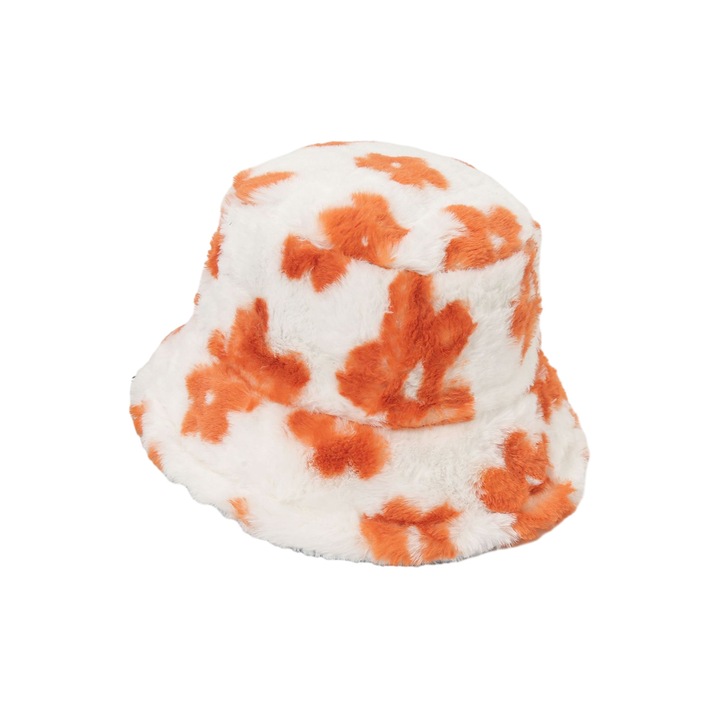 Caciula dama Jormftte, palarie tip bucket, material blana sintetica, multicolor, 56-58cm