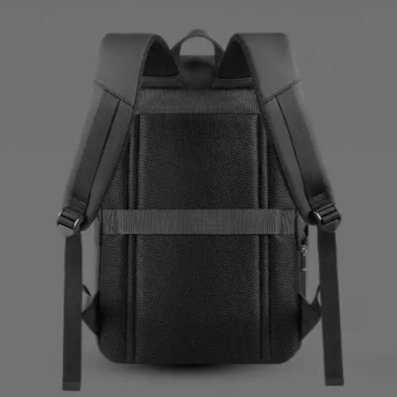 Rucsac laptop 15.6", business casual, design pelerin, impermeabil, cu port USB, 30.5x14x46 cm, borseta atasata, 33x6x11 cm, GETICS, Negru