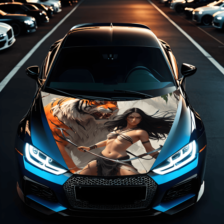 Folie Capota Auto "Hood Art" rezistenta la exterior, marime S (150 x 110cm) - Cod: AVX-CAPOTA-004S