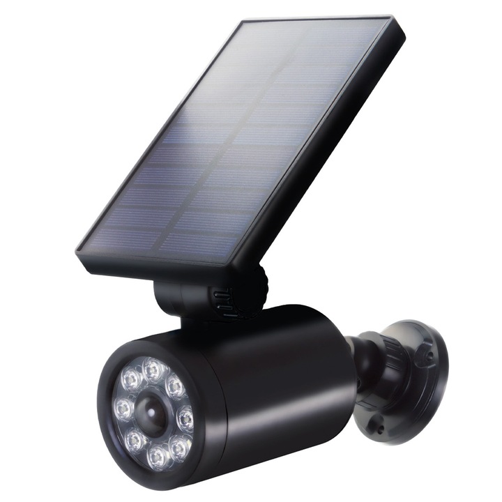 Соларна лампа Maclean SOL1801S fake camera, със соларно зареждане, LED, черна