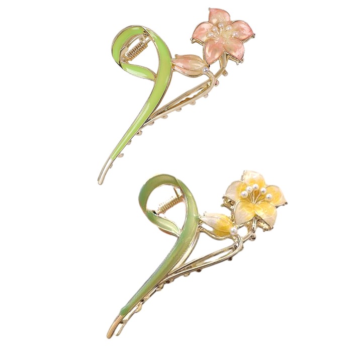 2 db virág alakú csipesz készlet, csúszásgátló, többszínű