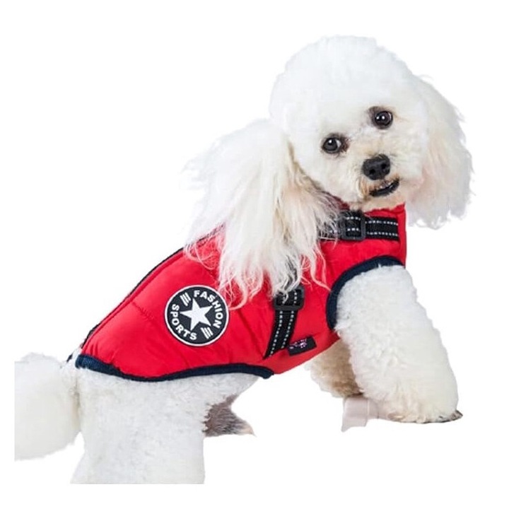 BGHYHYHI vízálló fényvisszaverő kabát állítható hevederrel, piros 3XL