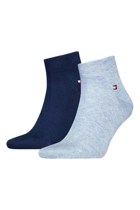 Tommy Hilfiger, Къси чорапи - 2 чифта, Светлосин/Тъмносин
