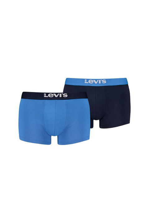 Levi's, Set de boxeri din amestec de bumbac organic - 2 perechi, Albastru deschis/Bleumarin