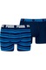 Puma, Mintás pamuttartalmú boxer szett - 2 db, Királykék/Tengerészkék