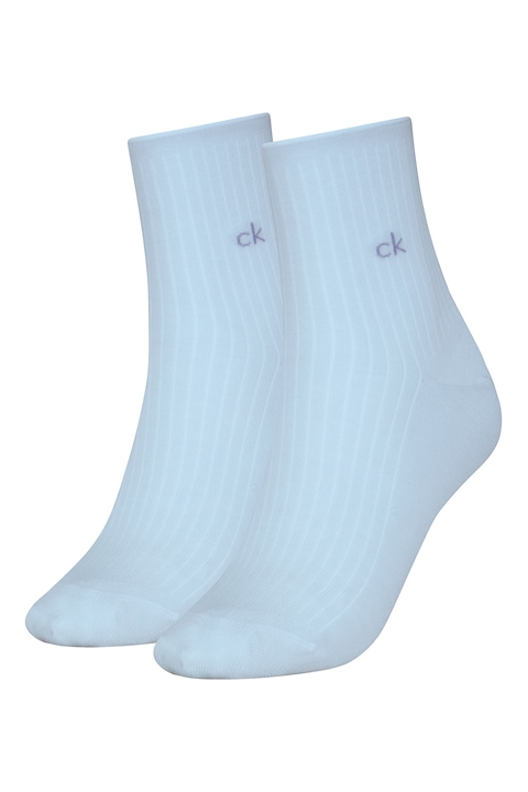 CALVIN KLEIN, Къси чорапи - 2 чифта, Пастелносин, 35-38