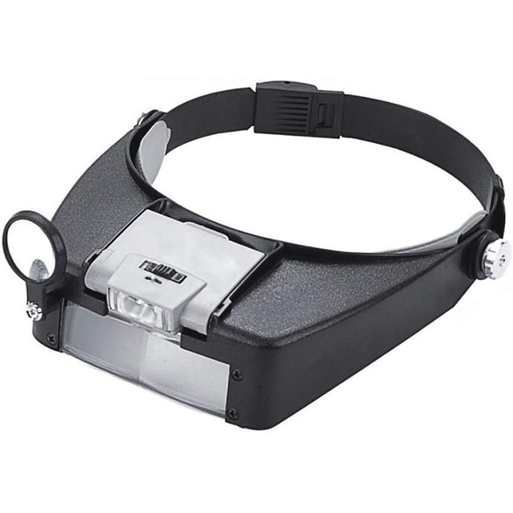 Lupa cu banda pentru cap, lupa pentru bijutieri hands-free, lupa cu casca