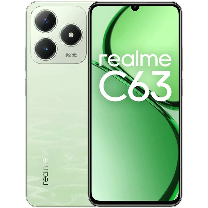 Мобилен телефон Realme C63, 8GB RAM, 256GB, Jade Green