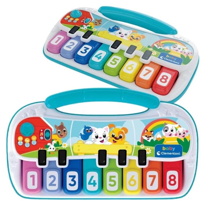 Pian interactiv pentru bebelusi, Clementoni, multicolor