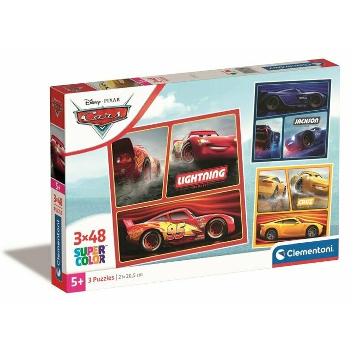 Puzzle Disney Cars - Set 3x48 Piese Clementoni