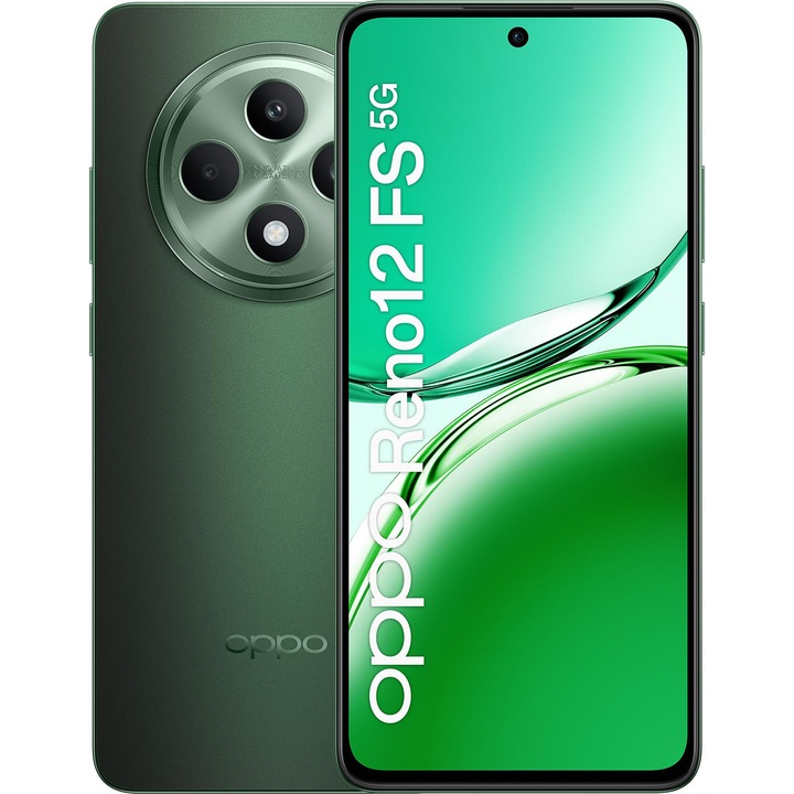 Мобилен телефон Oppo Reno12 FS, 12 GB RAM, 512 GB, 5G, маслинено зелен
