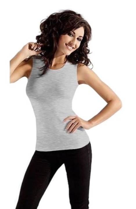 Tricou dama, MORAJ, Bumbac/Elastan, Gri, Gri