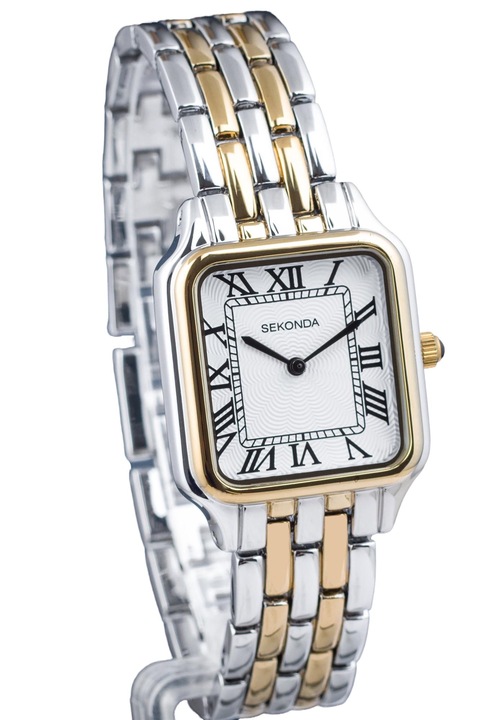 Ceas dama Sekonda Monica 40658, Alama, Rezistent la apa 3 ATM, Argintiu/Auriu