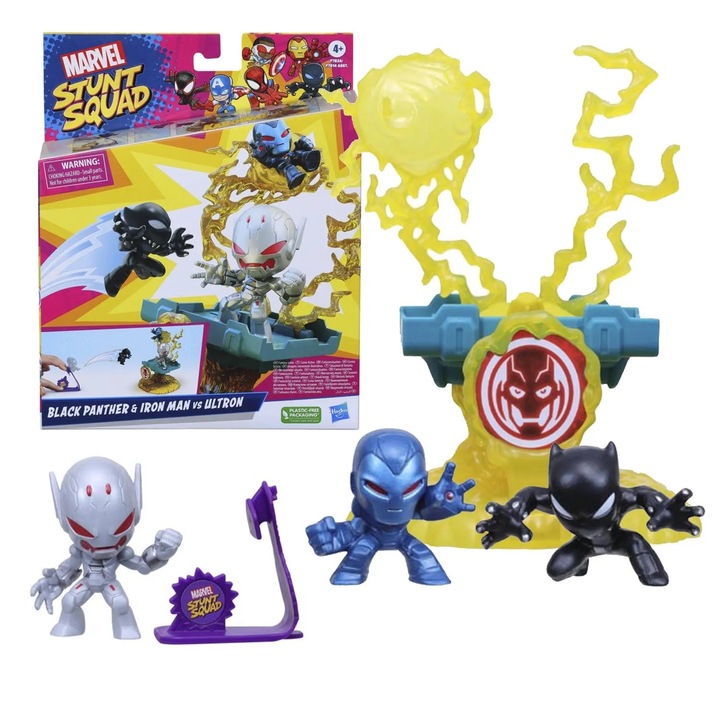 Hasbro figurakészlet, MarvStuSqu, Fekete Párduc, Vasember, Ultron, 32x27x21,5cm