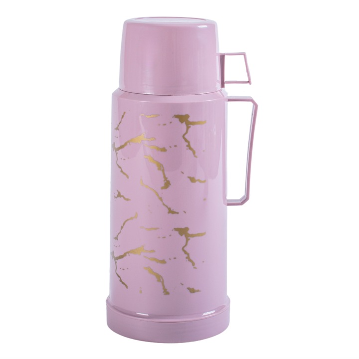 Термос, Naimeed D6416, за студени или топли напитки, стъкло и ABS, 1.8L, лилав, 160x320x135mm