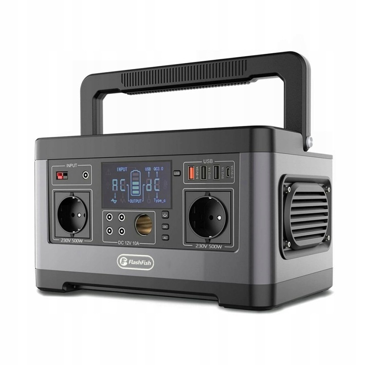 Преносима електрическа батерия FlashFish P63, мощност 500W, капацитет 140400mAh