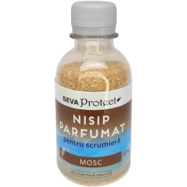 Granule naturale parfumate din marmura pentru scrumiera cu ulei esential de Mosc, 225g, Seva Protect