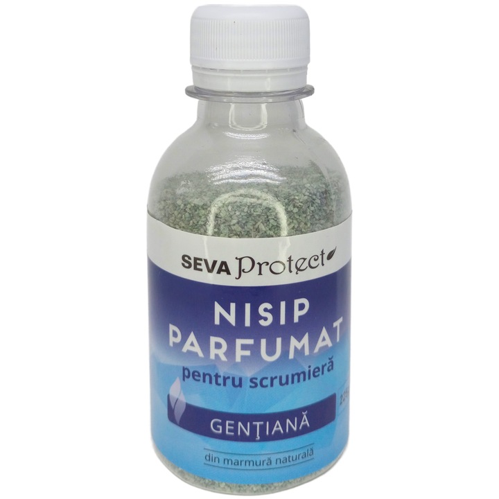 Természetes illatú márvány granulátum hamutartóhoz Gentiana illóolajjal, 225g, Seva Protect