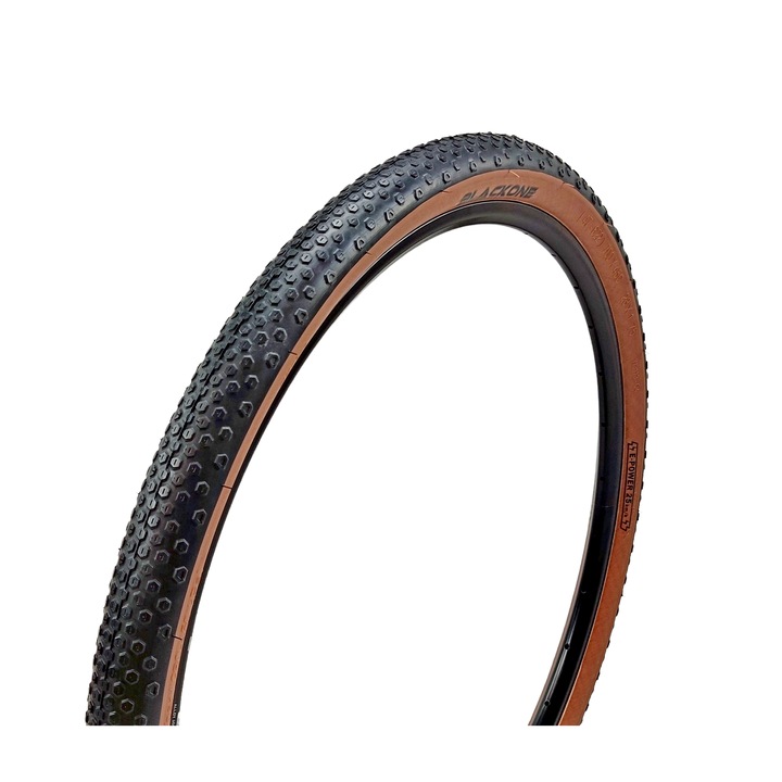 Anvelopa biciclete BlackOne Pro 28x1.5 / 700x38C, 40-622 - W3113, Saturn ring jet 60TPI, Nylon Belt, culoare negru/maro